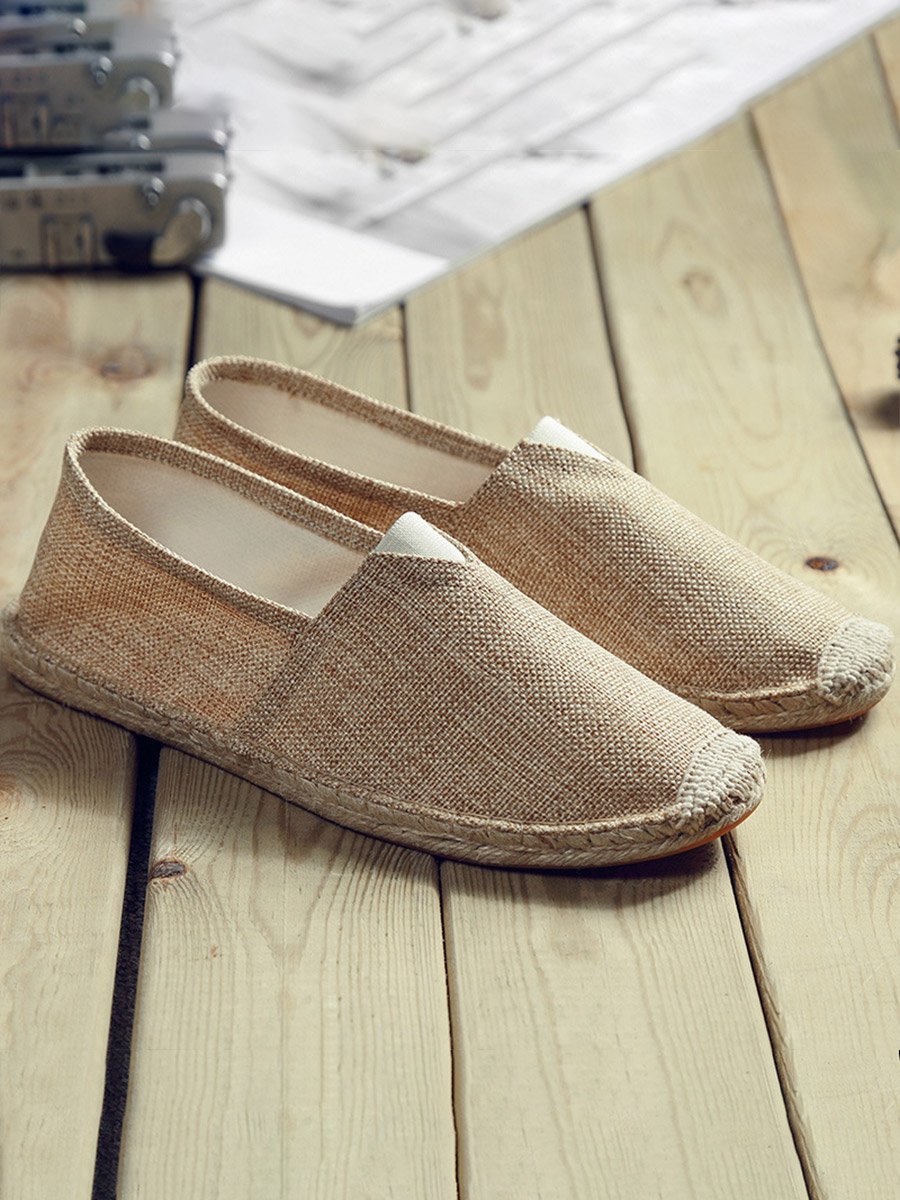 Enfärgade espadriller i kanvas för kvinnor