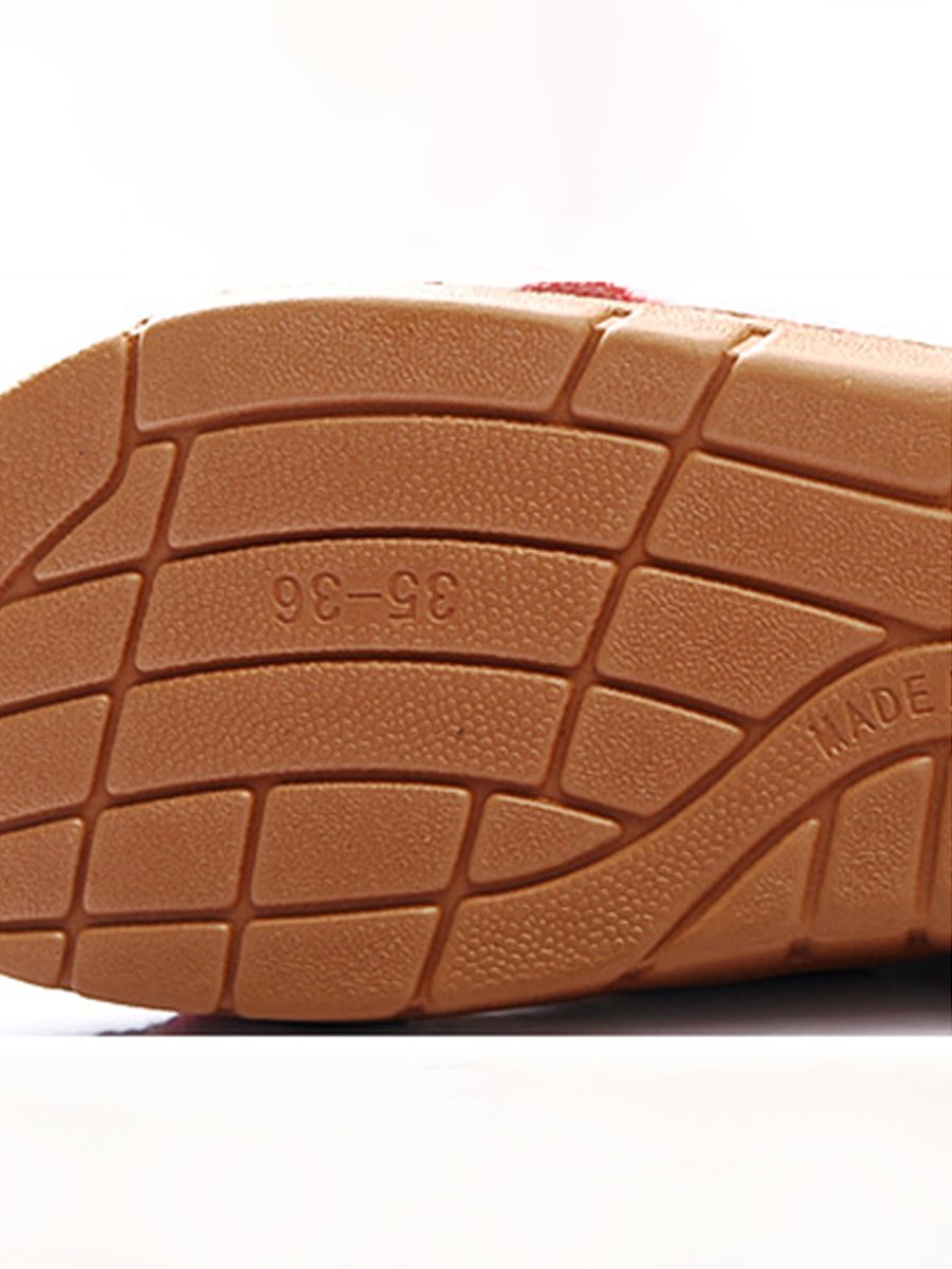 Dames Colorblock Linnen Dikke Zool Antislip Huispantoffels