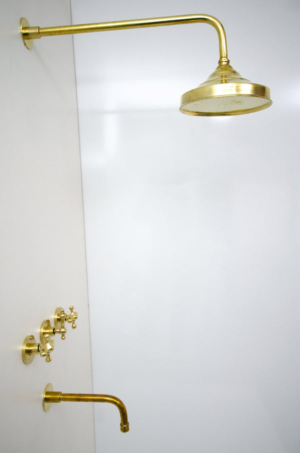 Antique Brass Shower Set | Luxurious Vintage Bathroom Upgrade
