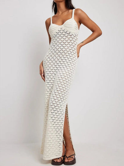 Gebreide rok met holle sling voor dames 
