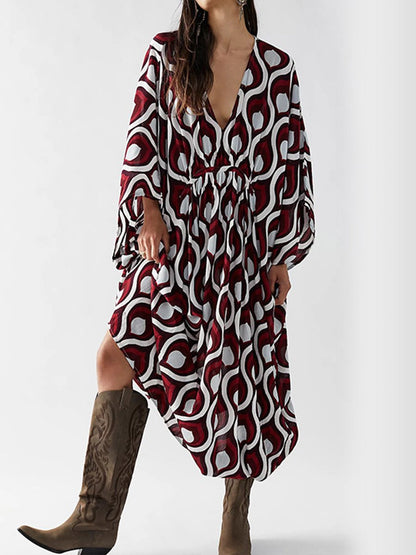 Bedrukte pullover bikini cover-up voor dames 