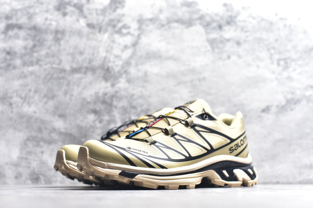 Salomon XT-6 Gore-Tex – Waterproof Retro Trail Running Shoe | Khaki / Brown