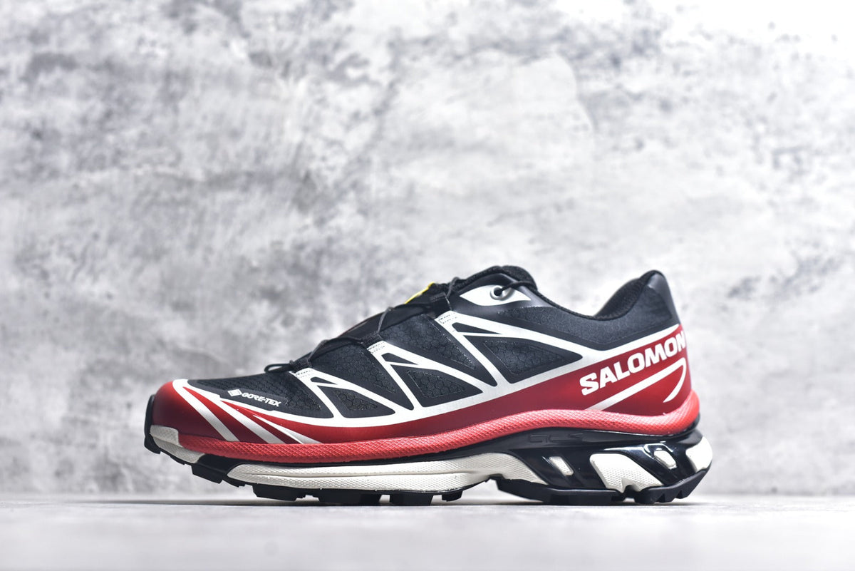 Salomon XT-6 Gore-Tex Waterproof Trail Running Shoe Black Red 479749