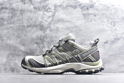 Salomon XA Pro 3D Lightweight Outdoor Technical Shoe – Unisex Grey/Green | Style No. 454852
