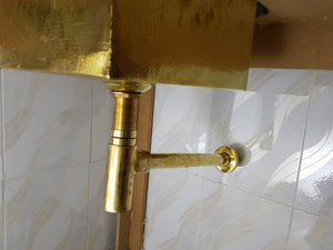 Solid Brass P-trap, Bathroom Basin Sink Waste push up Drain, Bathroom Basin Sink Waste Drain