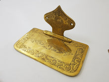 Load image into Gallery viewer, Brass shelves; Hammered /Engraved / Simple brass shelves; wall mounted bathroom accessories