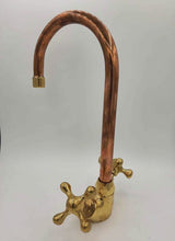 Load image into Gallery viewer, Copper and Brass Faucet with - Kitchen Bathroom Faucet - Two Handles Faucet