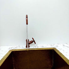 Load image into Gallery viewer, Low Arc Copper Vanity Faucet, Flat Cross Handle