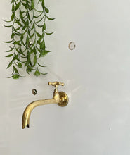 Load image into Gallery viewer, Moroccan handmade Unlaqured brass garden faucet - Moroccan brass faucet - Brass faucet .