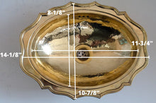 Load image into Gallery viewer, Antique Solid Brass Sink, Unlacquered Exposed Oval Bathroom Sink, Bathroom Vessel sink