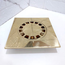 Load image into Gallery viewer, Square Shower Drain, Crafted from Solid Brass. Brass Drain Cover A Perfect Blend of Style and Durability for Your Bathroom