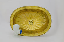 Load image into Gallery viewer, Antique Drop-in Sink  , Engraved Golden Brass Sink