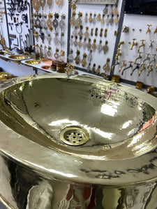 Solid Brass Bathroom sink , Handmade Brass Sink for Bathroom , Luxury Brass Sink