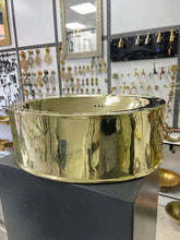 Load image into Gallery viewer, Solid Brass Bathroom sink , Handmade Brass Sink for Bathroom , Luxury Brass Sink