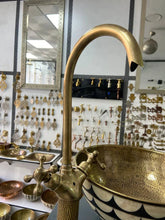Load image into Gallery viewer, Moroccan sink bowl Bathroom bronze sink ,outdoor Vanity Vessel Sink ,copper Handcrafted Drop In Sink Round Sink Washbasin.