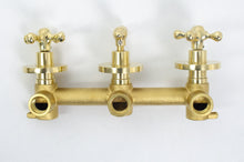 Load image into Gallery viewer, Antique Brass Shower Fixtures - Brass Shower Set