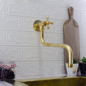 Brass Single Hole Kitchen Faucet - Single Hole Wall Mount Faucet