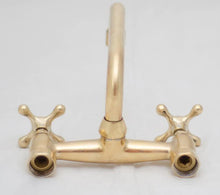 Load image into Gallery viewer, Antique Brass Bathroom Faucet - Wall Faucets | #AntiqueBrass #BathroomFaucet #WallFaucets