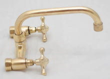 Load image into Gallery viewer, Antique Brass Bathroom Faucet - Wall Faucets | #AntiqueBrass #BathroomFaucet #WallFaucets