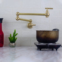 Load image into Gallery viewer, Brushed Brass Pot Filler