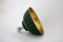 Load image into Gallery viewer, Ceramic And Golden Brass Vessel Sink  , Round Black And Green Vessel Sink