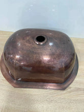 Load image into Gallery viewer, Oval Shaped Handmade Copper Sink - Perfect for Bathroom and Kitchen Renovations - Durable and Elegant Design - High-Quality Copper Material