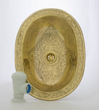 Load image into Gallery viewer, Engraved Oval Sink  , Handmade Drop-in Sink