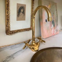 Load image into Gallery viewer, Embrace Vintage Charm with #UnlacqueredBrass: Transforming Your Bathroom into a Timeless Retreat