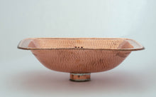 Load image into Gallery viewer, Hammered Copper Sink  , Moroccan Drop-in Sink 14-5/8&quot; x 12-1/8&quot;