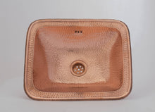 Load image into Gallery viewer, Hammered Copper Sink  , Moroccan Drop-in Sink 14-5/8&quot; x 12-1/8&quot;