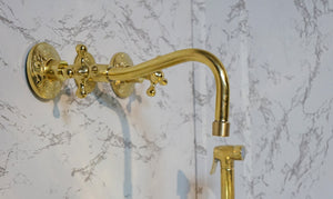 Moroccan faucet, Faucet, Unlacquered bathroom faucet, engraved valve included hand cast wall faucet fancet costum desings
