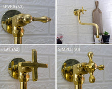 Load image into Gallery viewer, Brass Single Hole Kitchen Faucet - Single Hole Wall Mount Faucet