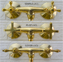 Load image into Gallery viewer, Unlacquered Brass Wall Mount Faucet: A Touch of Sophistication for Your Kitchen or Bathroom