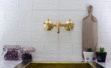 Load image into Gallery viewer, Brass Wall Mount Kitchen Faucet - Antique Brass Kitchen Faucet