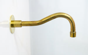 Antique Brass Shower System - Tub Filler With Hand Shower