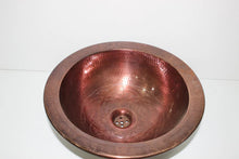 Load image into Gallery viewer, Red Copper sink; handmade with exquisite and luxurious decoration; bathroom sink