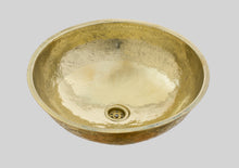 Load image into Gallery viewer, Round Engraved Vessel Sink  , Moroccan Brass Sink 16.5 &quot;