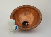 Load image into Gallery viewer, Round Hammered Copper Drop-in Sink