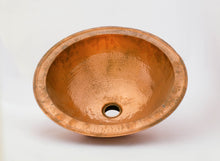 Load image into Gallery viewer, Round Hammered Sink , Vintage Copper Drop-in Sink , Diameter 17 - 5/8 &quot;