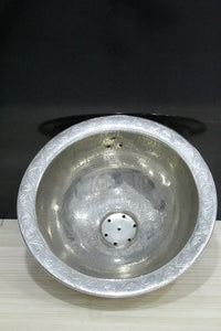 Handmade Silver Round Sink - Unique & Stylish Bathroom Fixture