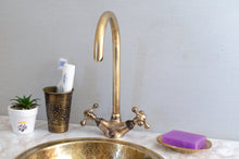 Load image into Gallery viewer, Single Hole Bathroom Faucet - Bronze Bathroom Faucet