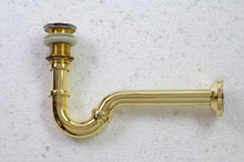 Load image into Gallery viewer, Unlacquered Brass Bathroom Trap - Solid Brass Pop-up Drain