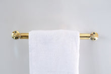 Load image into Gallery viewer, Unlacquered Brass Towel Holder - Bathroom Towel Rail