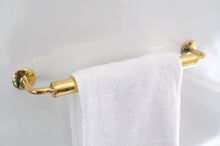 Load image into Gallery viewer, Unlacquered Brass Towel Holder - Bathroom Towel Rail