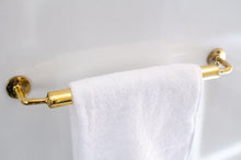 Load image into Gallery viewer, Unlacquered Brass Towel Rail - Bathroom Towel Holder