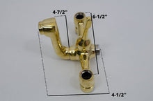 Load image into Gallery viewer, Unlacquered Brass Tub Filler - Wall Mount Tub Filler With Hand Shower