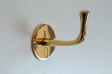 Load image into Gallery viewer, Unlacquered Brass Wall Hook - Bath Towel Holder